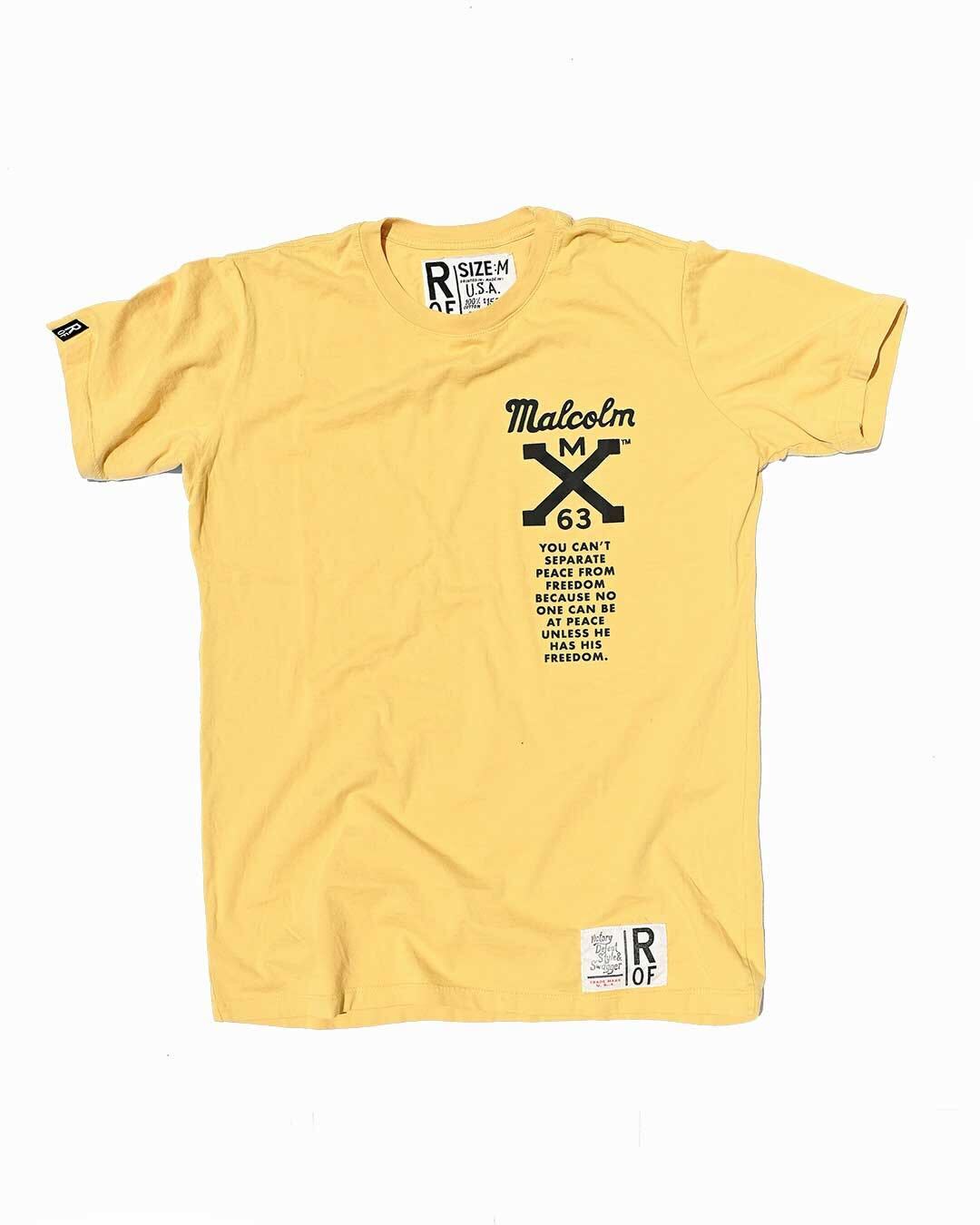 Malcolm X Freedom Gold Tee - Roots of Fight Canada