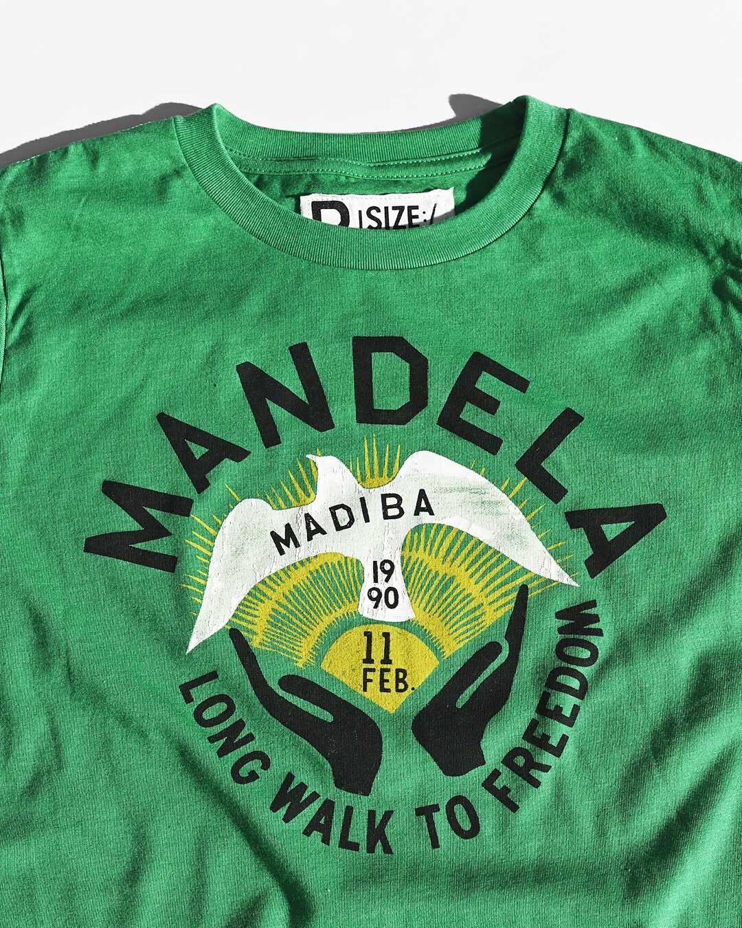 Mandela &#39;Long Walk to Freedom&#39; Green Kid&#39;s Tee - Roots of Fight Canada