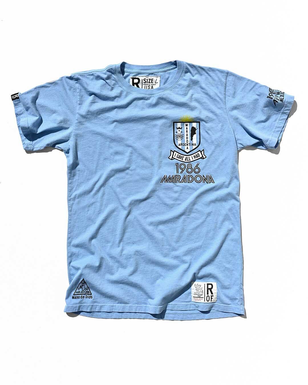 Maradona #10 Sky Blue Tee - Roots of Fight Canada