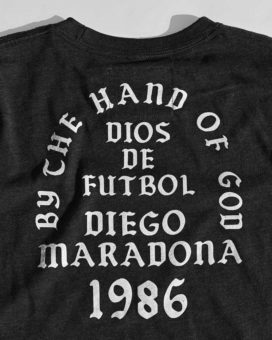 Maradona Hand of God Black Kid&#39;s Tee - Roots of Fight Canada