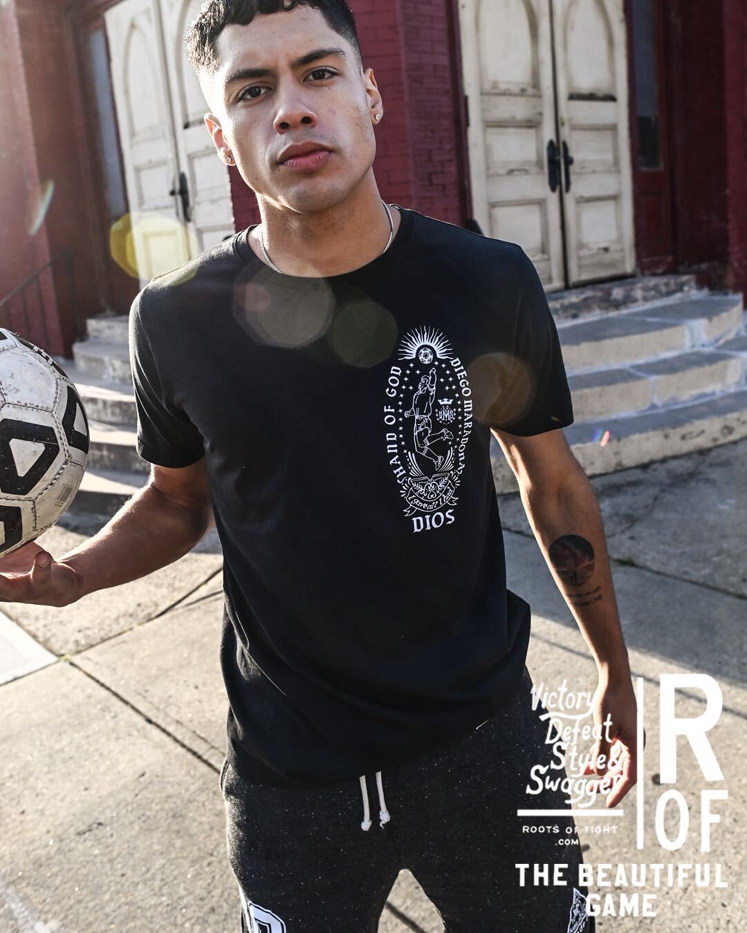 Maradona Hand of God Black Tee - Roots of Fight Canada