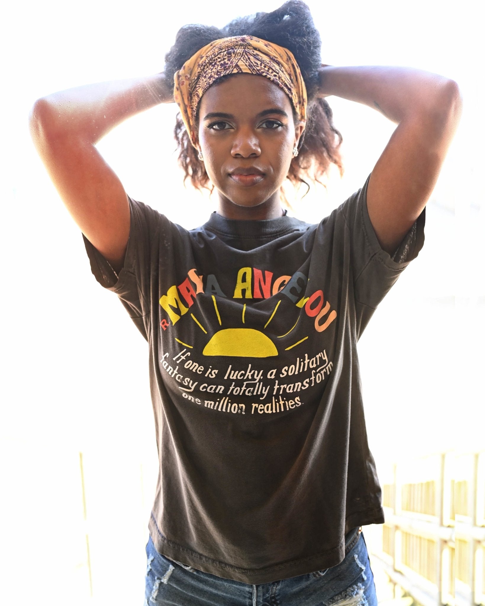 Maya Angelou Women's Black Tee - Roots of Fight Canada