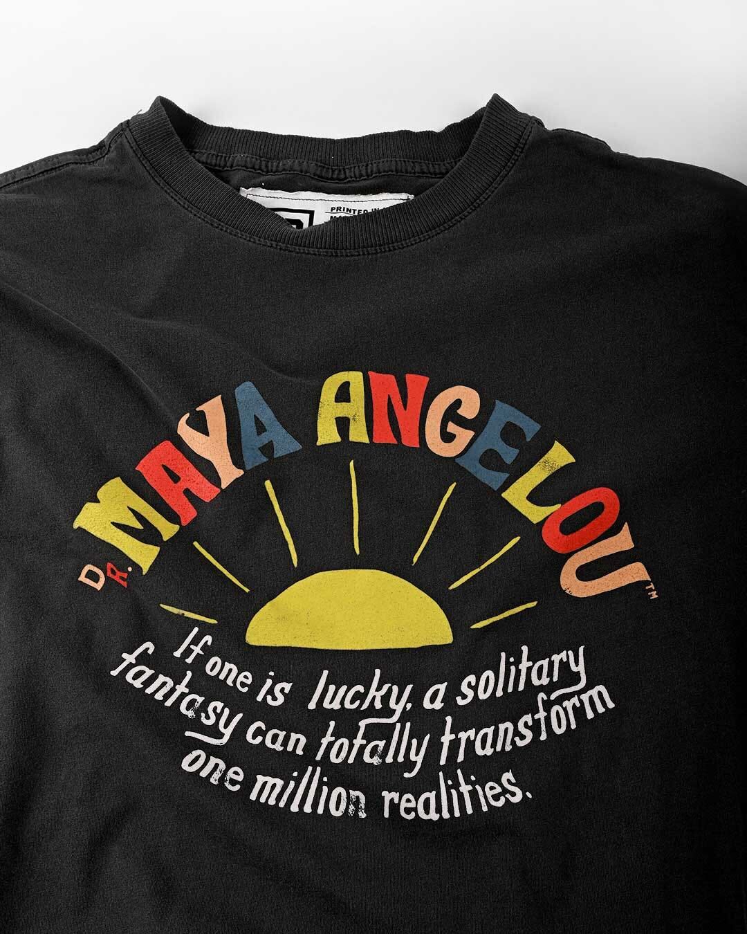 Maya Angelou Women&#39;s Black Tee - Roots of Fight Canada