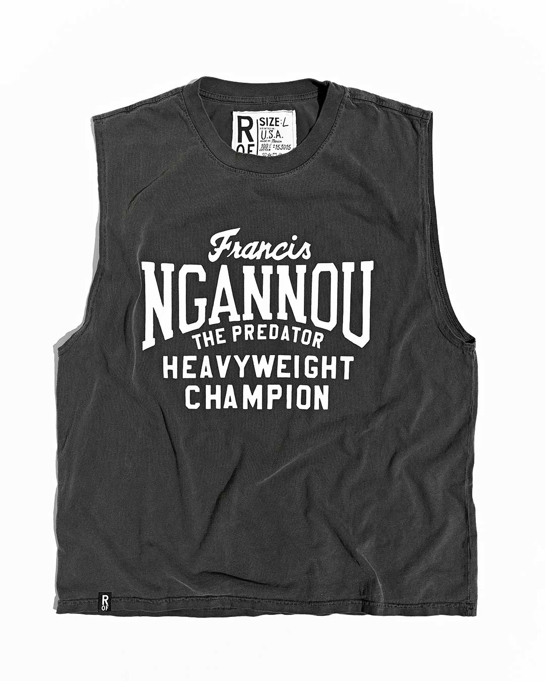 Ngannou &#39;The Predator&#39; Black Muscle Tee - Roots of Fight Canada