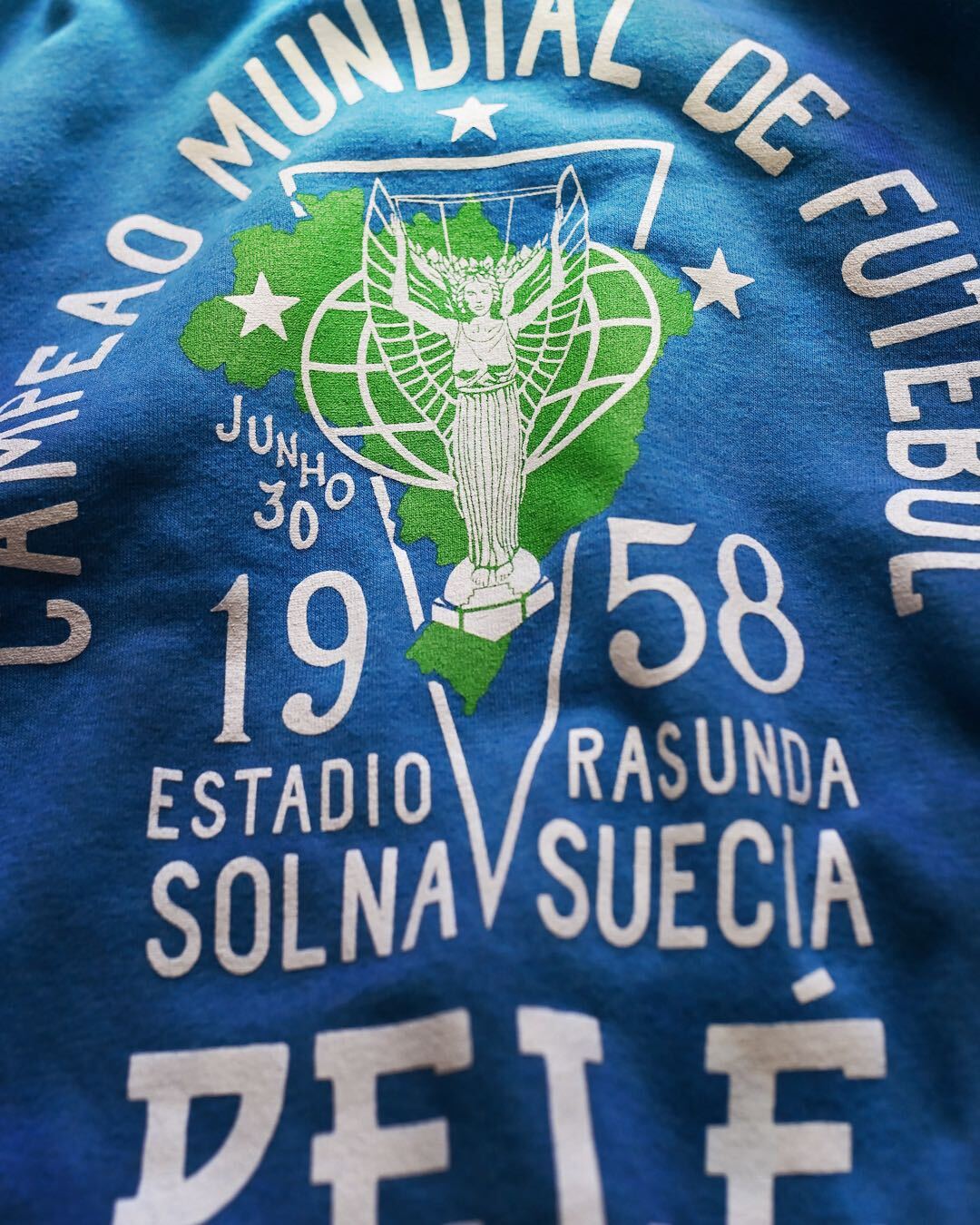 Pelé 1958 Brasil Blue PO Hoody - Roots of Fight Canada