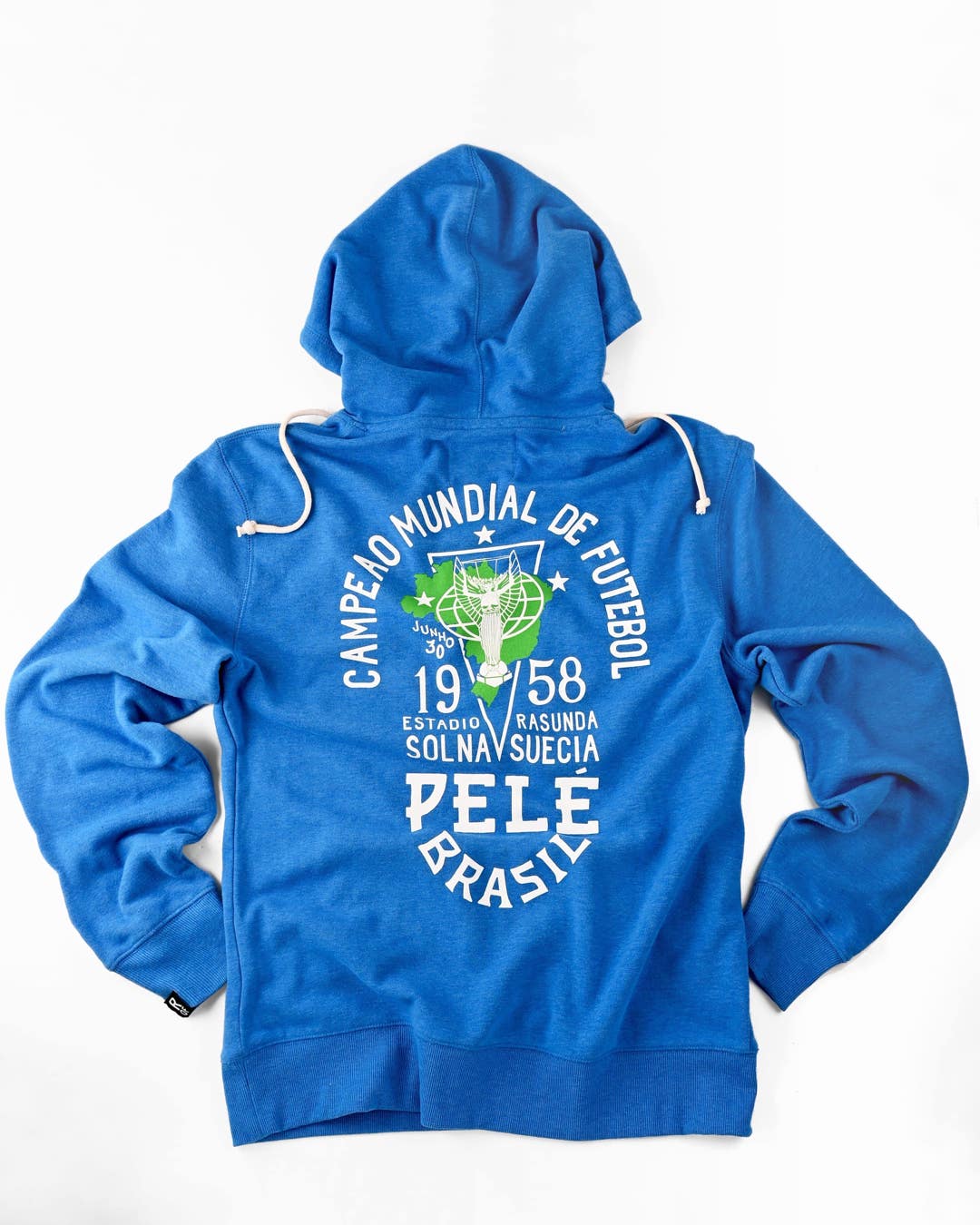 Pelé 1958 Brasil Blue PO Hoody - Roots of Fight Canada