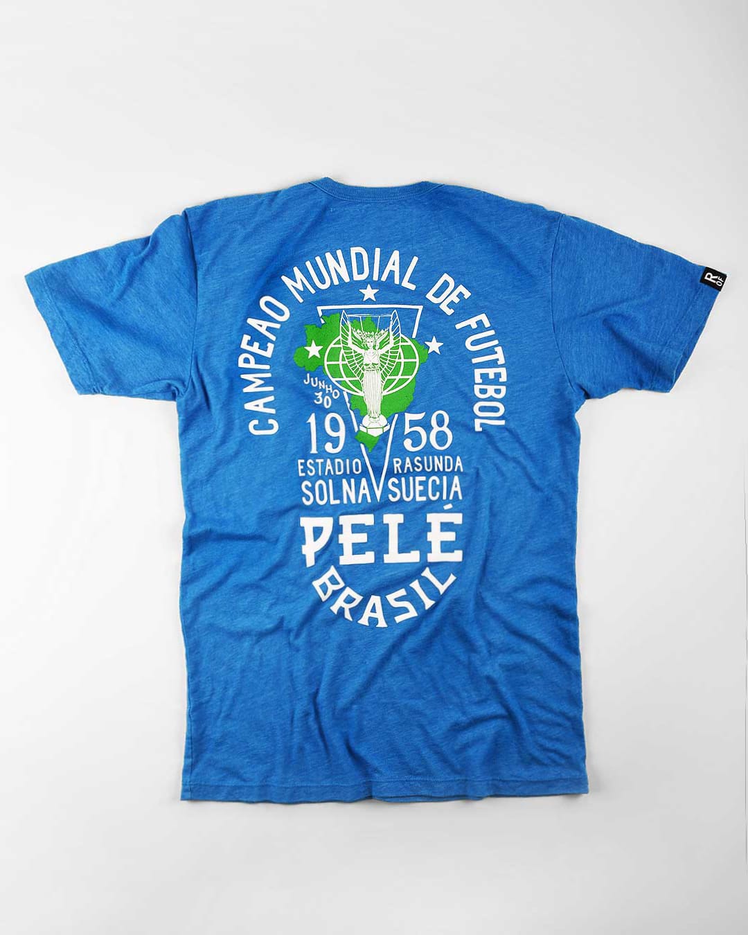 Pelé 1958 Brasil Blue Tee - Roots of Fight