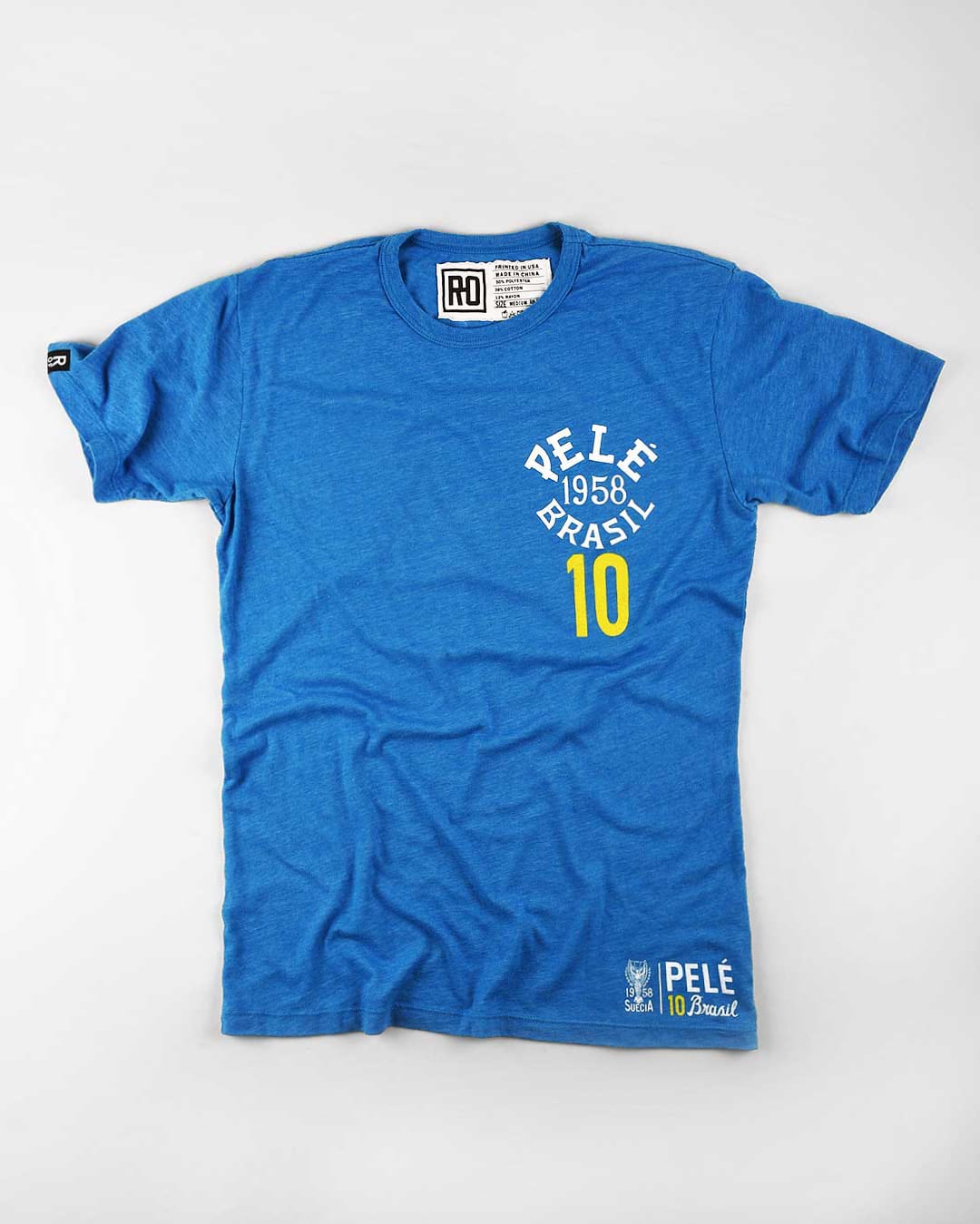 Pelé 1958 Brasil Blue Tee - Roots of Fight
