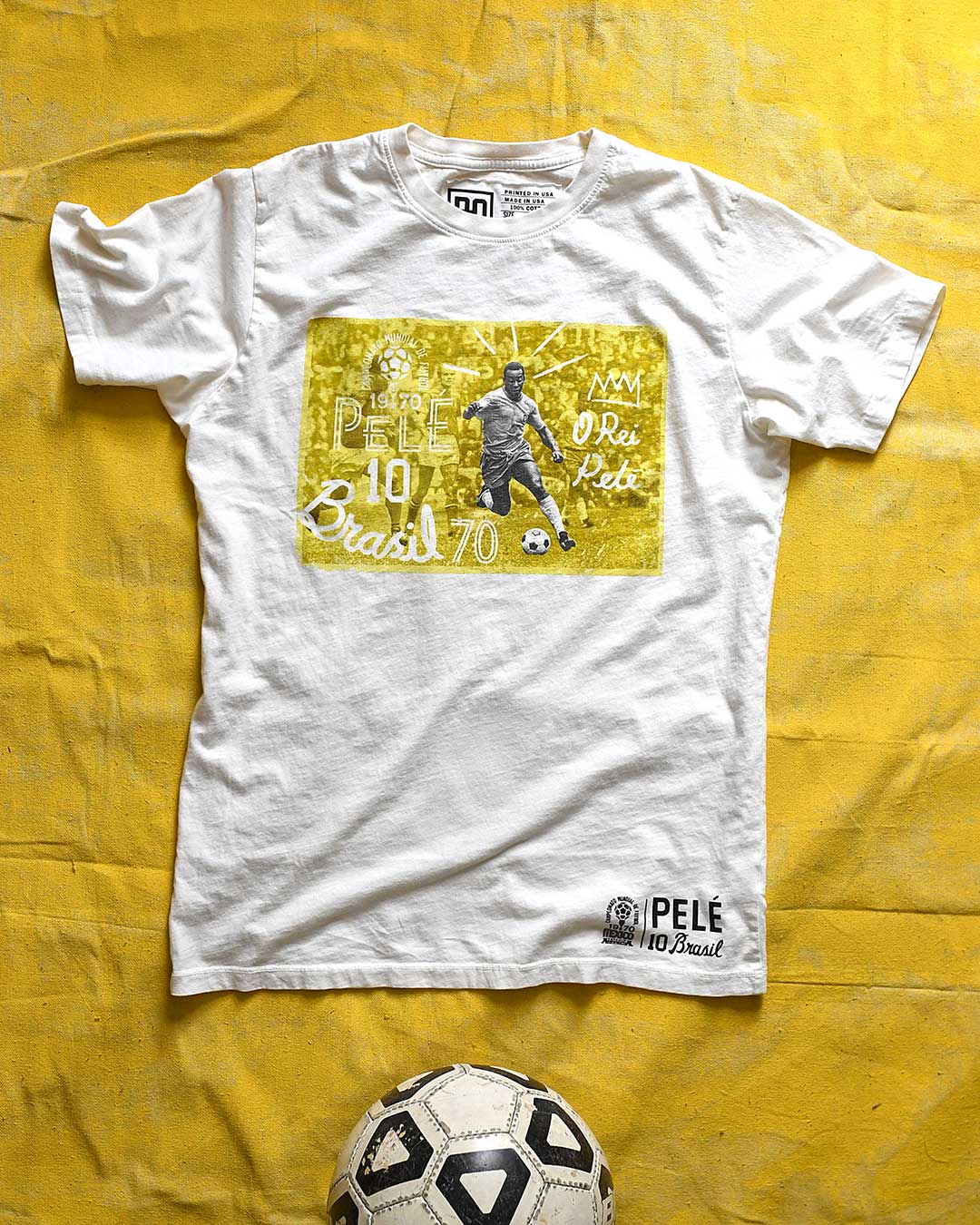 Pelé 1970 Brasil Photo Tee - Roots of Fight