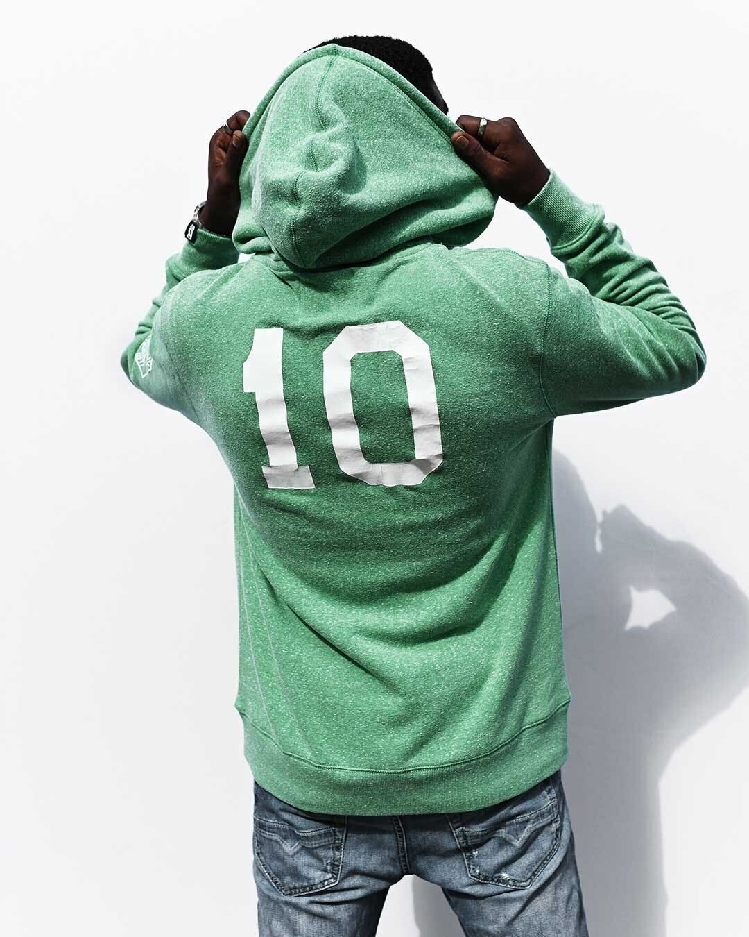 Pelé NYC 1975 Green PO Hoody - Roots of Fight Canada