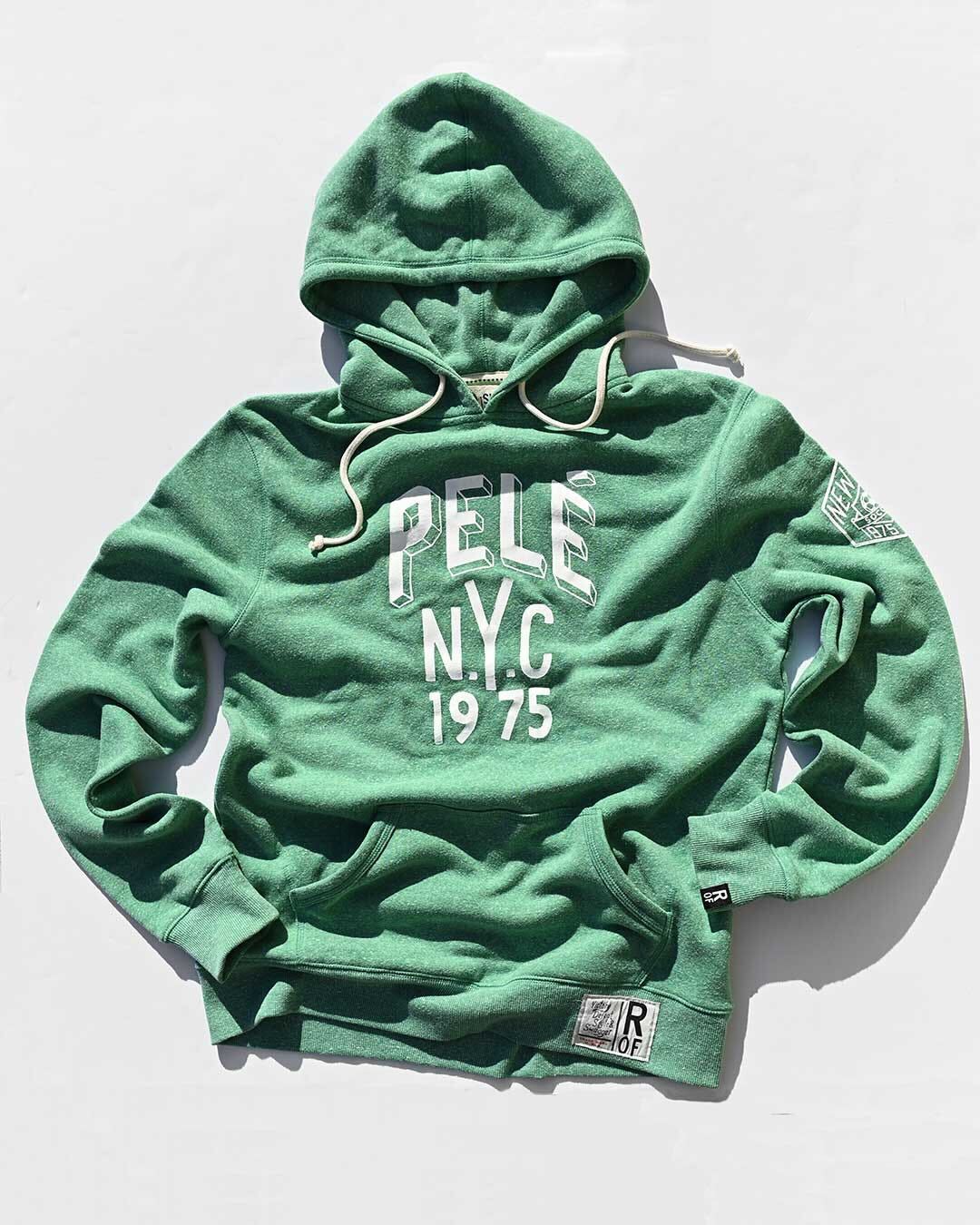 Pelé NYC 1975 Green PO Hoody - Roots of Fight Canada