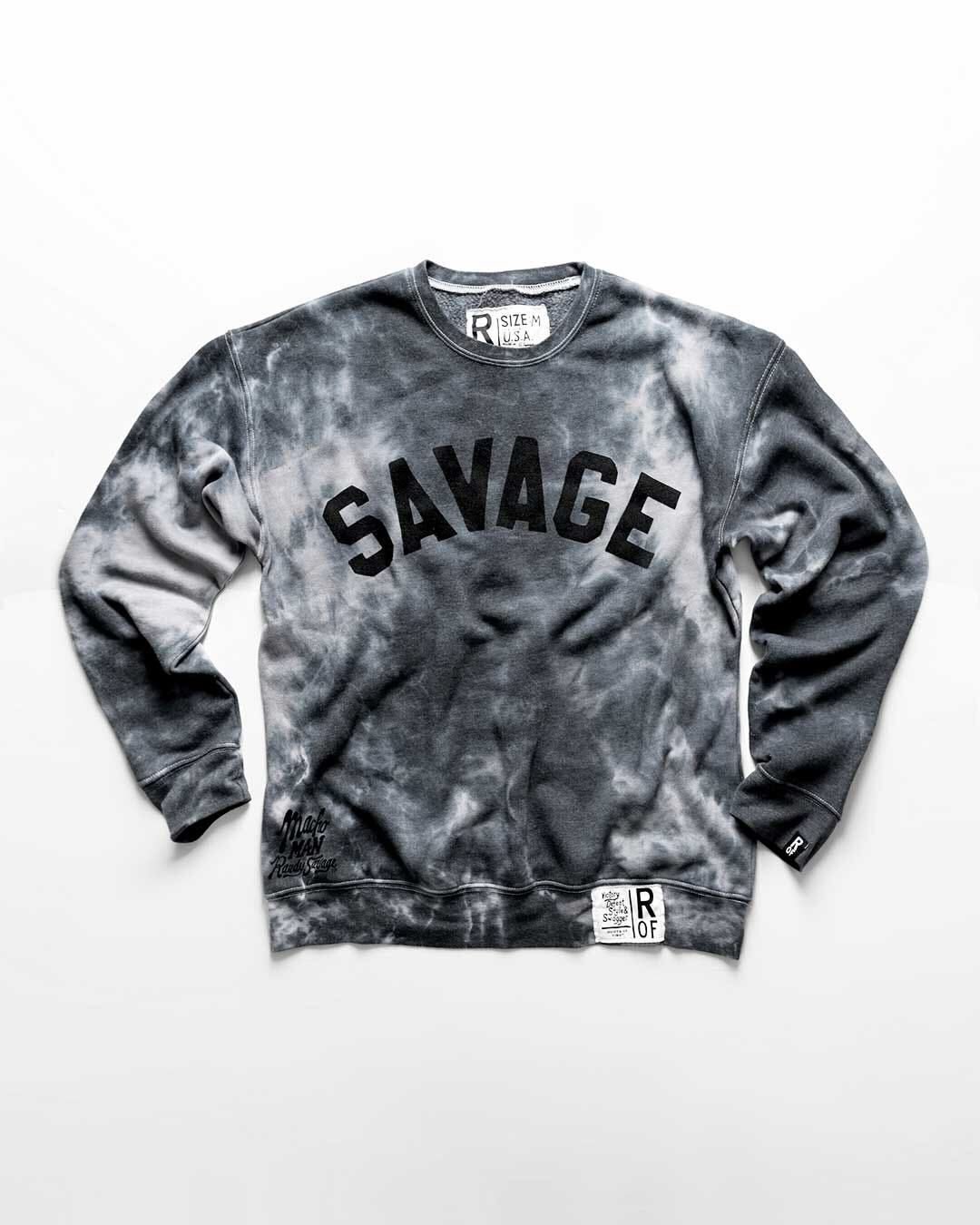 Randy Savage Cotton Tie Dye Sweatshirt - Roots of Fight Canada
