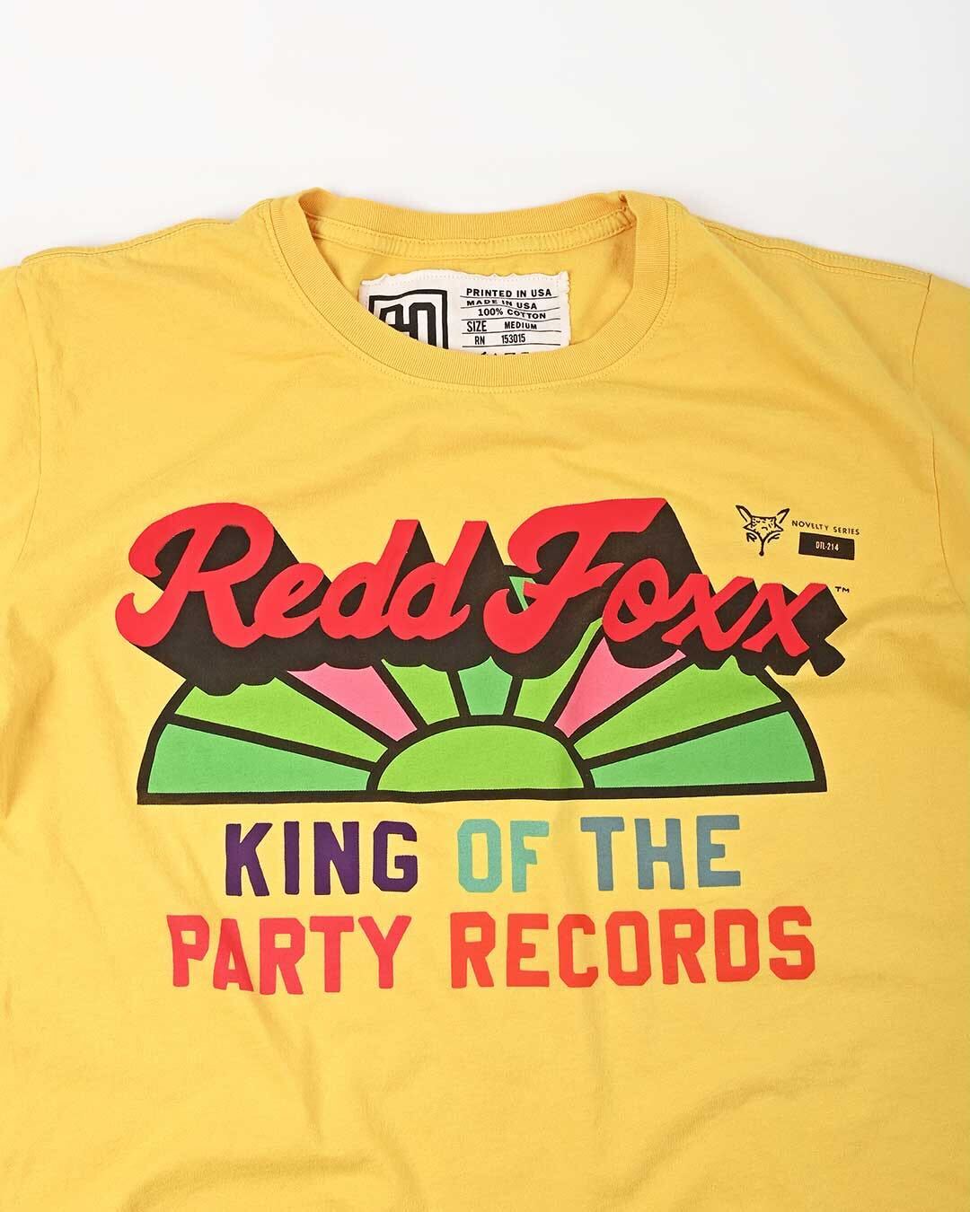 Redd Foxx &#39;King of the Party&#39; Yellow Tee - Roots of Fight