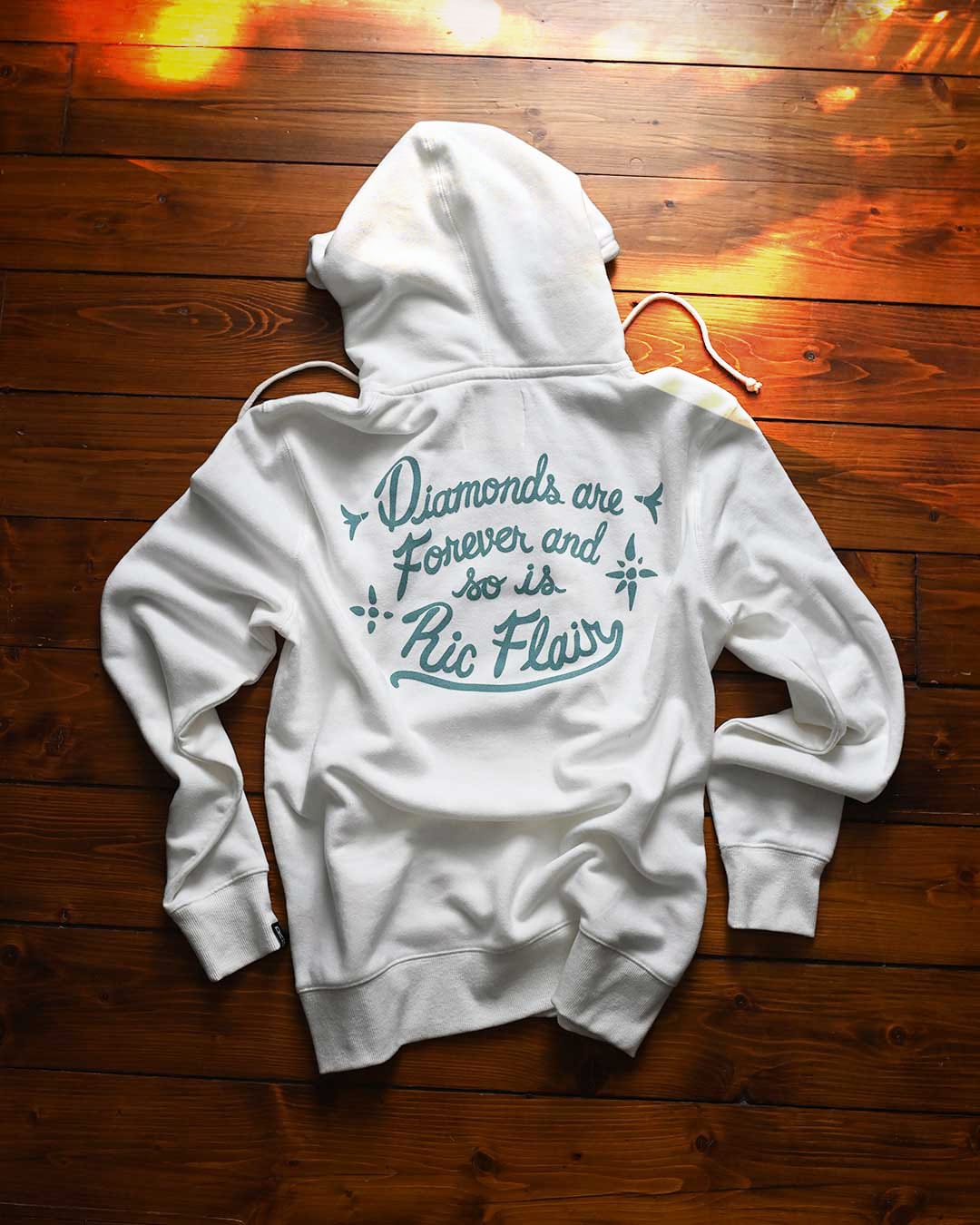 Ric Flair &#39;Diamonds Are Forever&quot; Ivory PO Hoody - Roots of Fight