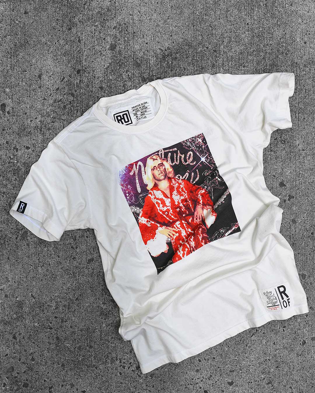 Ric Flair Retro Photo White Tee - Roots of Fight Canada