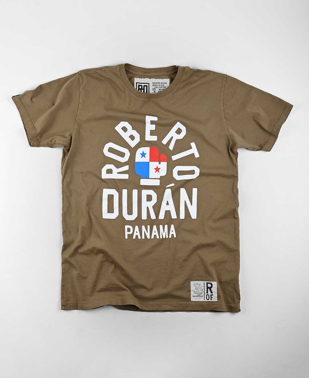 Roberto Duran Panama Olive Tee - Roots of Fight Canada