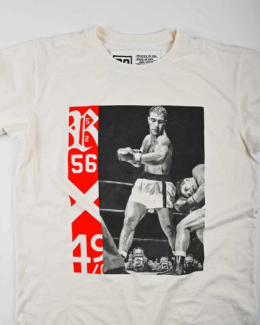 Rocky Marciano &#39;56 Photo White Tee - Roots of Fight