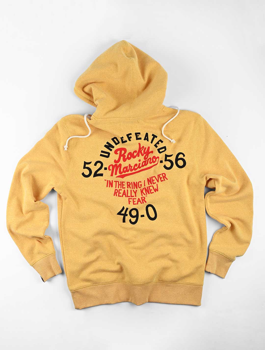 Rocky Marciano Undefeated Yellow PO Hoody - Roots of Fight