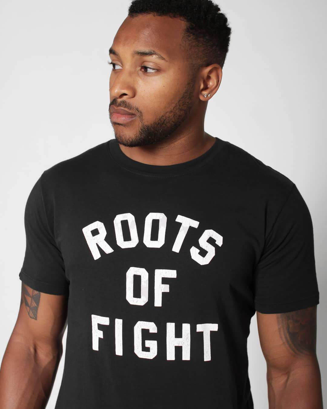 ROF Vintage Black Tee - Roots of Fight Canada