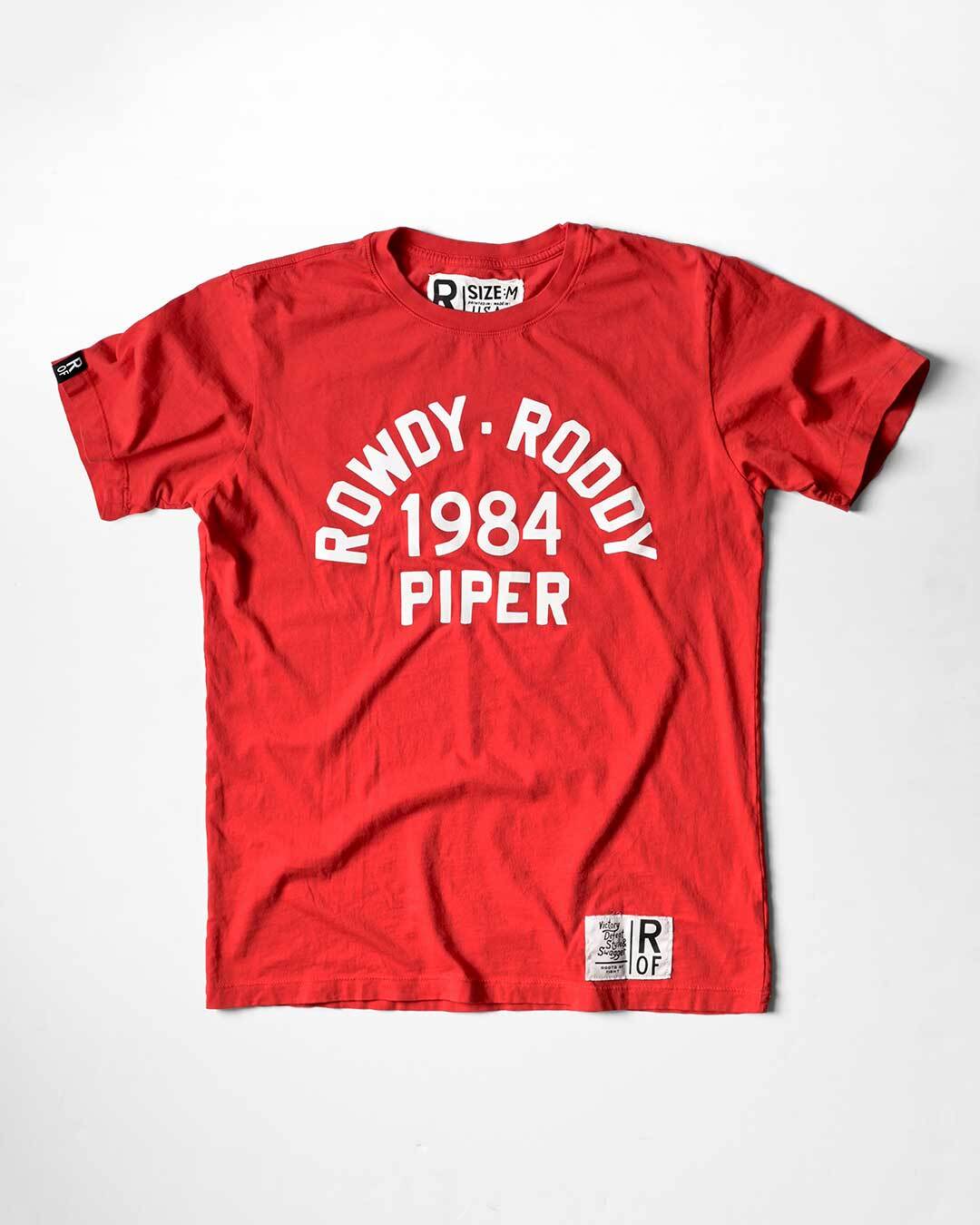 Rowdy Roddy Piper 1984 Red Tee - Roots of Fight Canada