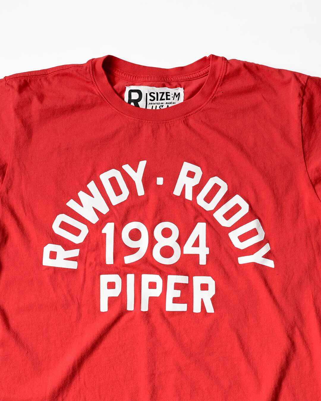 Rowdy Roddy Piper 1984 Red Tee - Roots of Fight Canada