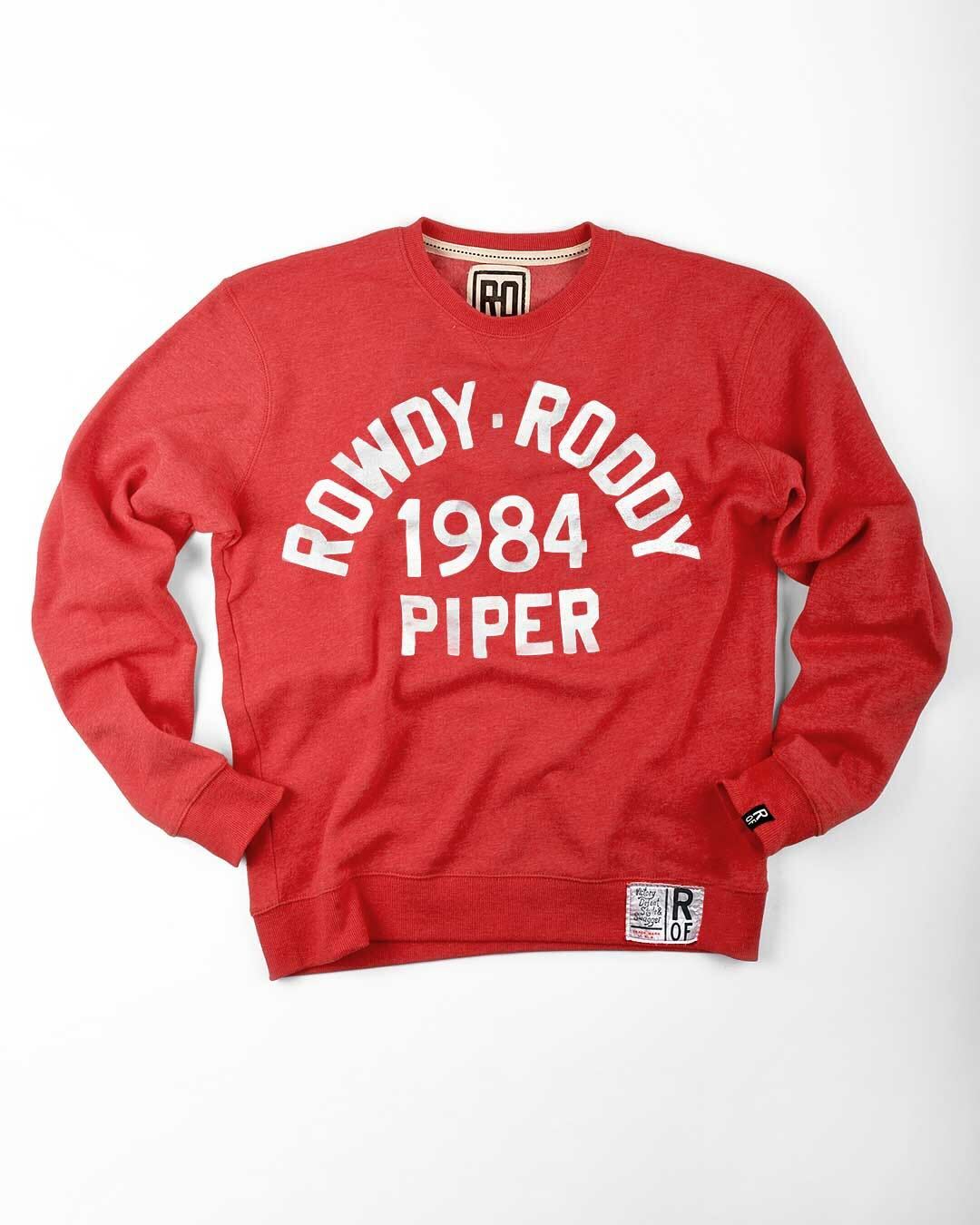 Rowdy Roddy Piper &#39;84 Red Sweatshirt - Roots of Fight Canada