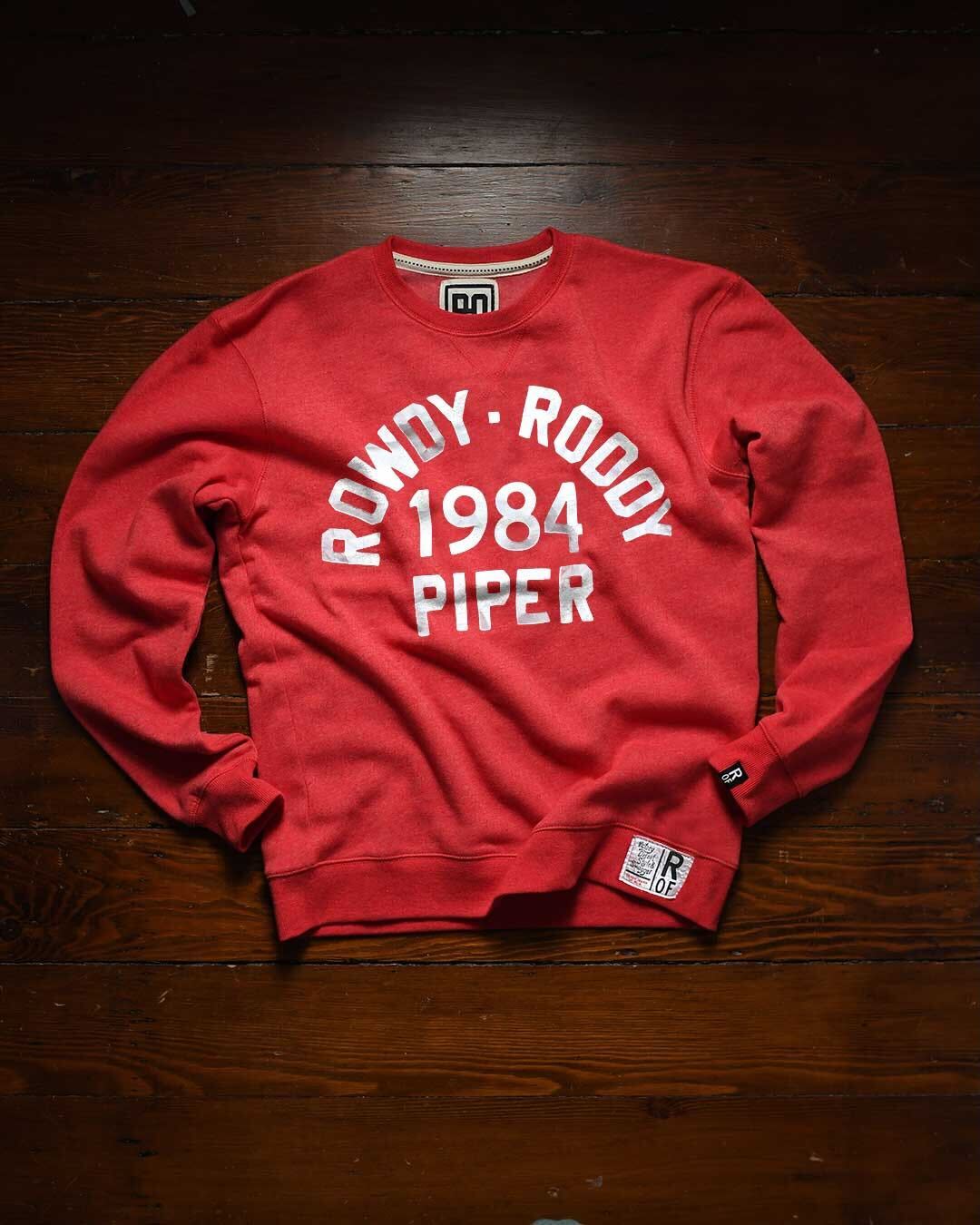 Rowdy Roddy Piper &#39;84 Red Sweatshirt - Roots of Fight Canada