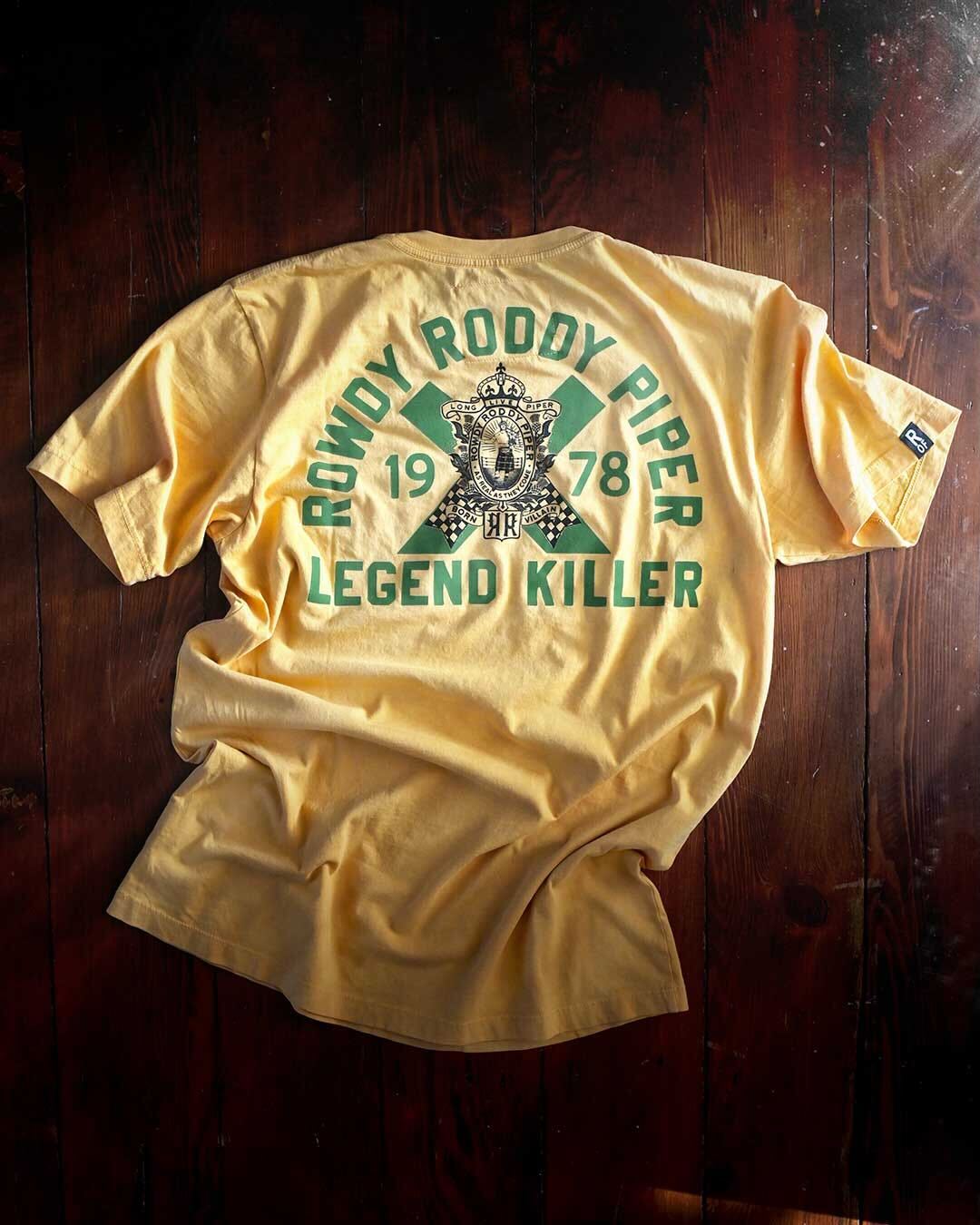 Rowdy Roddy Piper Born Villain Gold Tee - Roots of Fight Canada