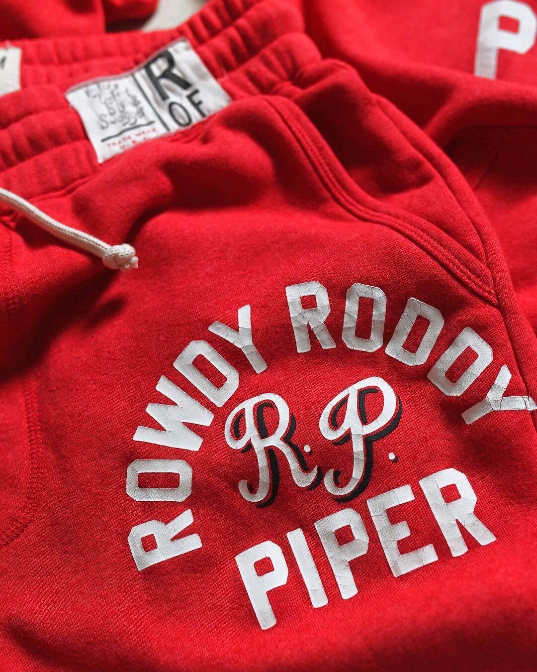 Rowdy Roddy Piper Red Sweatpants - Roots of Fight Canada