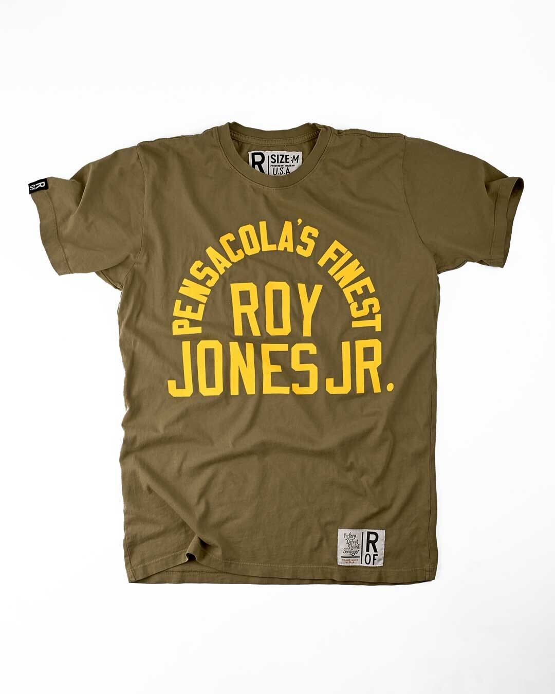 Roy Jones Jr. Pensacola's Finest Olive Tee - Roots of Fight Canada