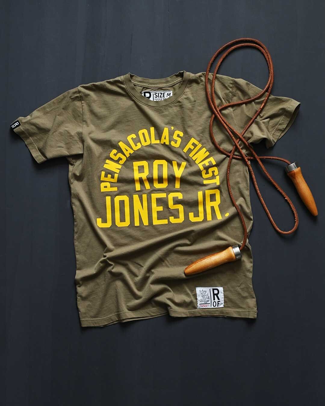 Roy Jones Jr. Pensacola&#39;s Finest Olive Tee - Roots of Fight Canada
