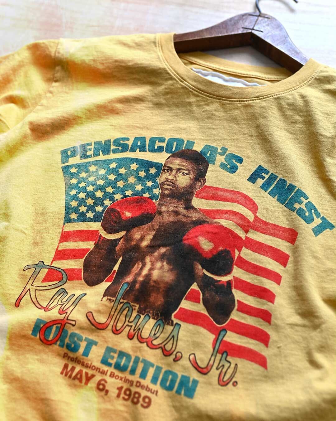 Roy Jones Pensacola&#39;s Finest Yellow Tee - Roots of Fight Canada