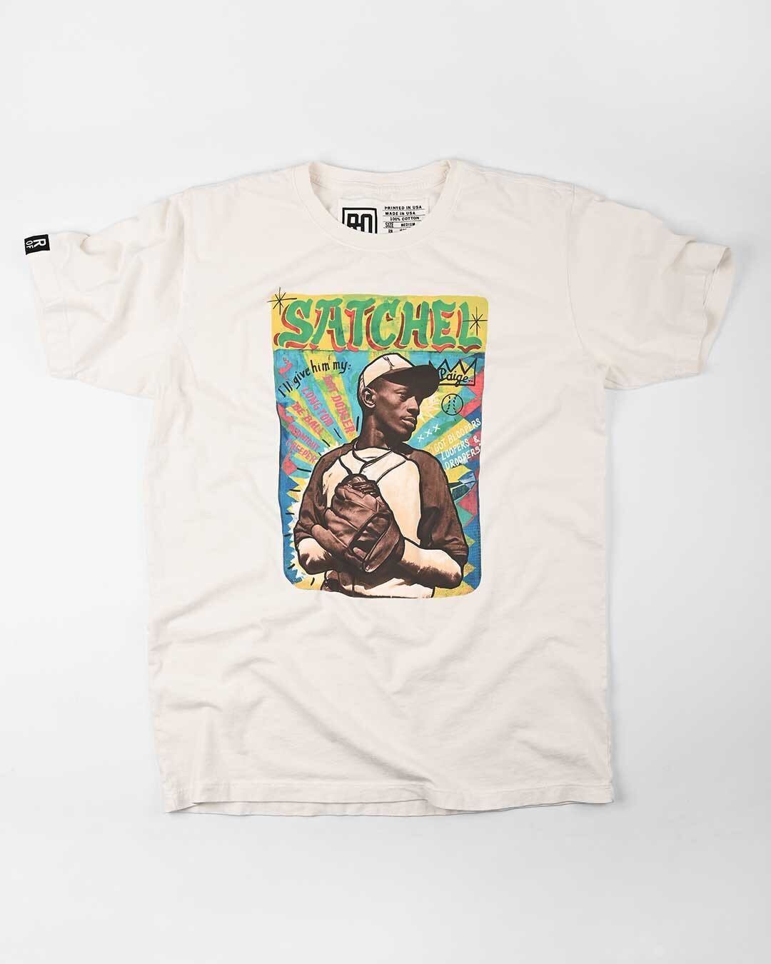 Satchel Paige Mural White Tee - Roots of Fight Canada