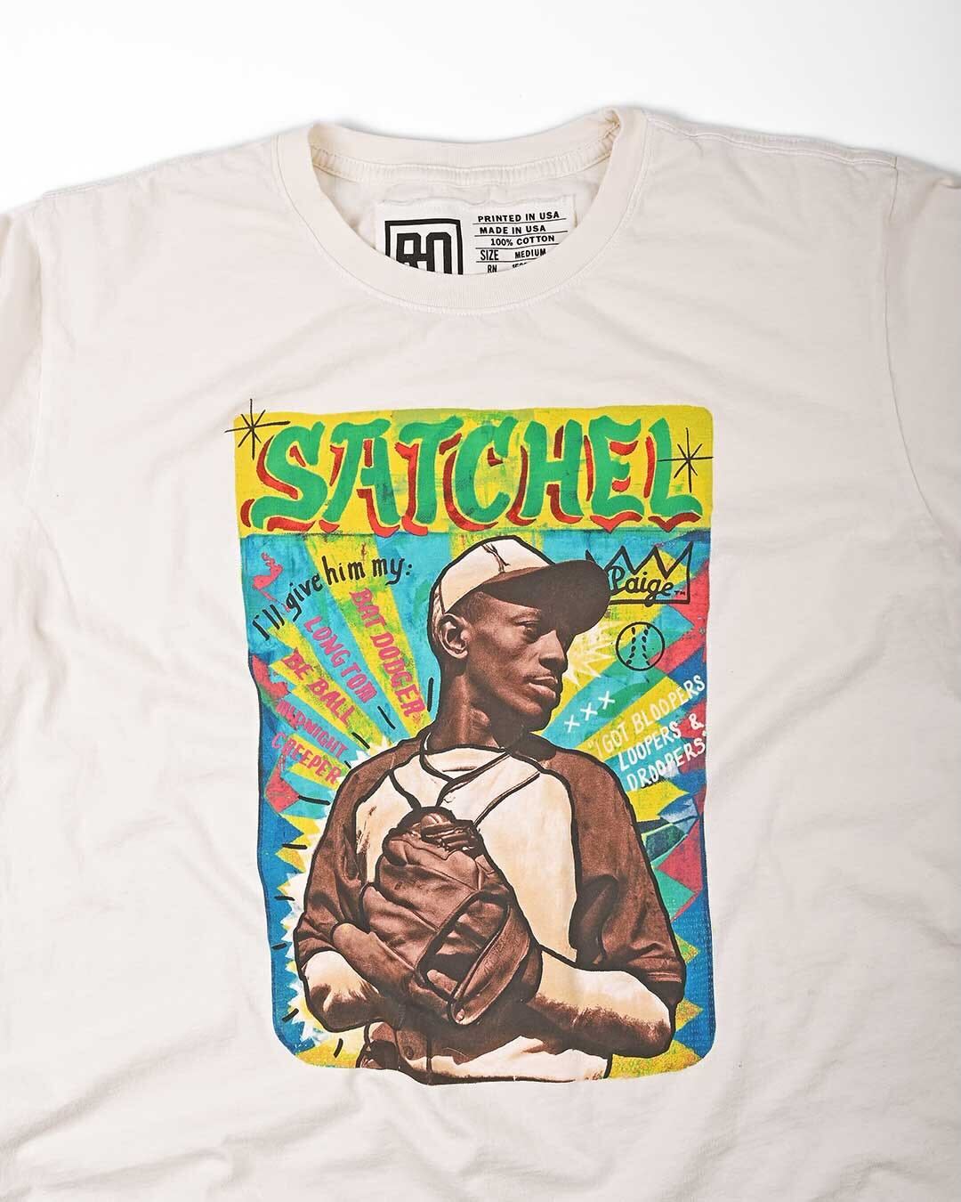 Satchel Paige Mural White Tee - Roots of Fight Canada