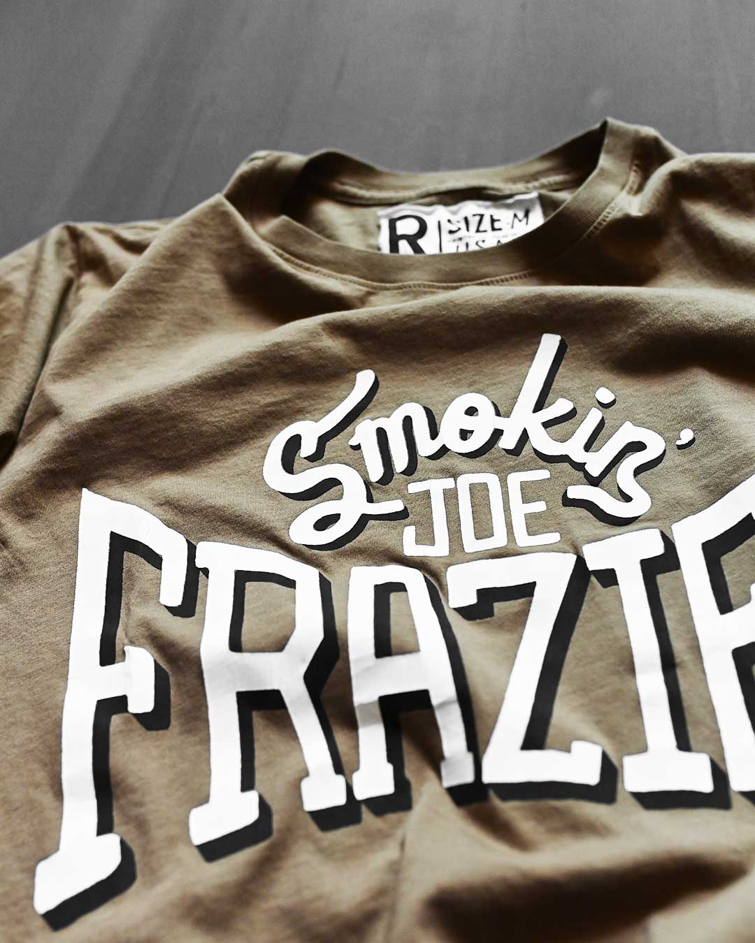 Smokin&#39; Joe Frazier Olive Tee - Roots of Fight Canada