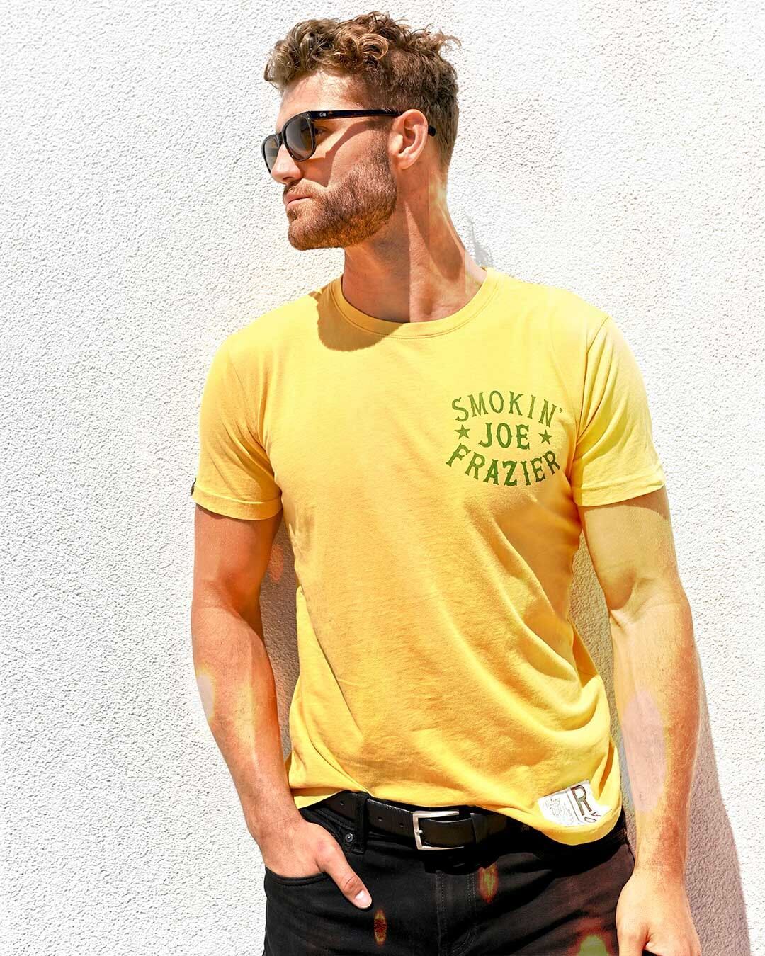 Smokin&#39; Joe Frazier&#39;s Gym Yellow Tee - Roots of Fight Canada