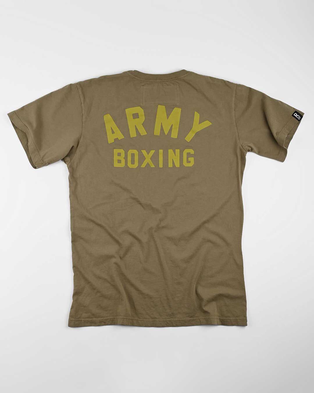 Sugar Ray Robinson Army Boxing Olive Tee - Roots of Fight Canada