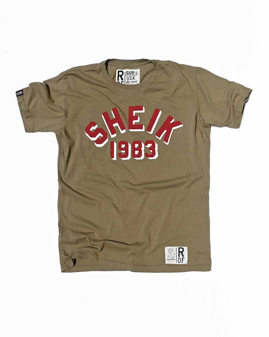 The Iron Sheik 1983 Champ Olive Tee - Roots of Fight Canada