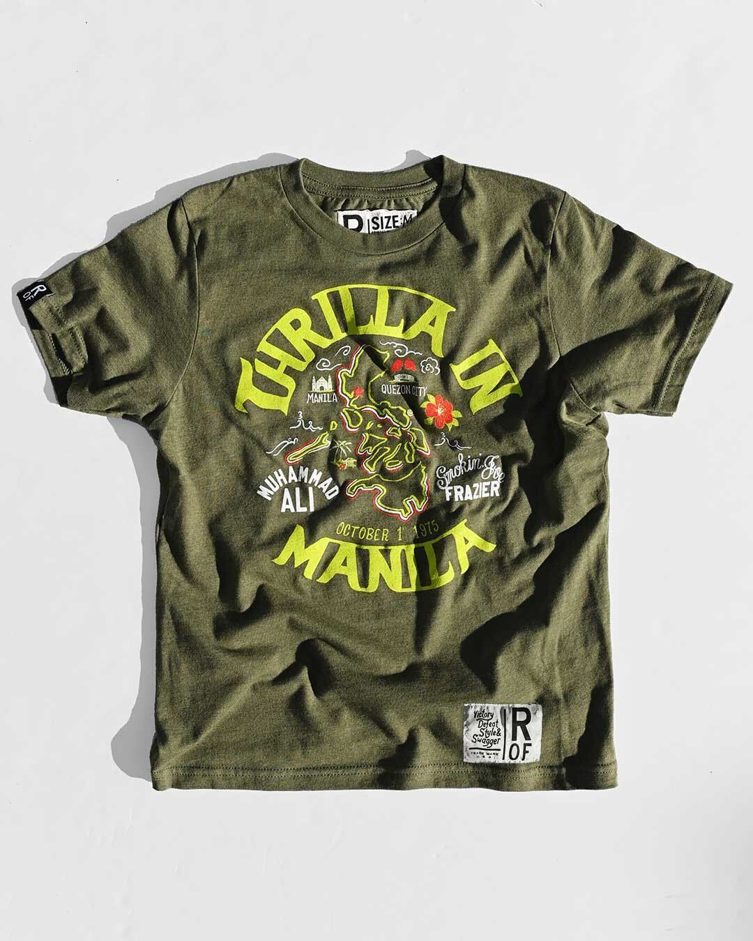 Thrilla in Manila Olive Kid&#39;s Tee - Roots of Fight Canada