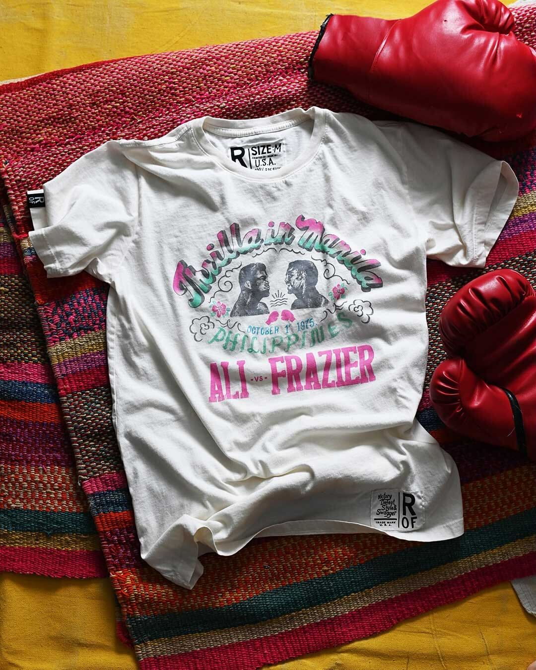Thrilla in Manila Philippines White Tee - Roots of Fight Canada