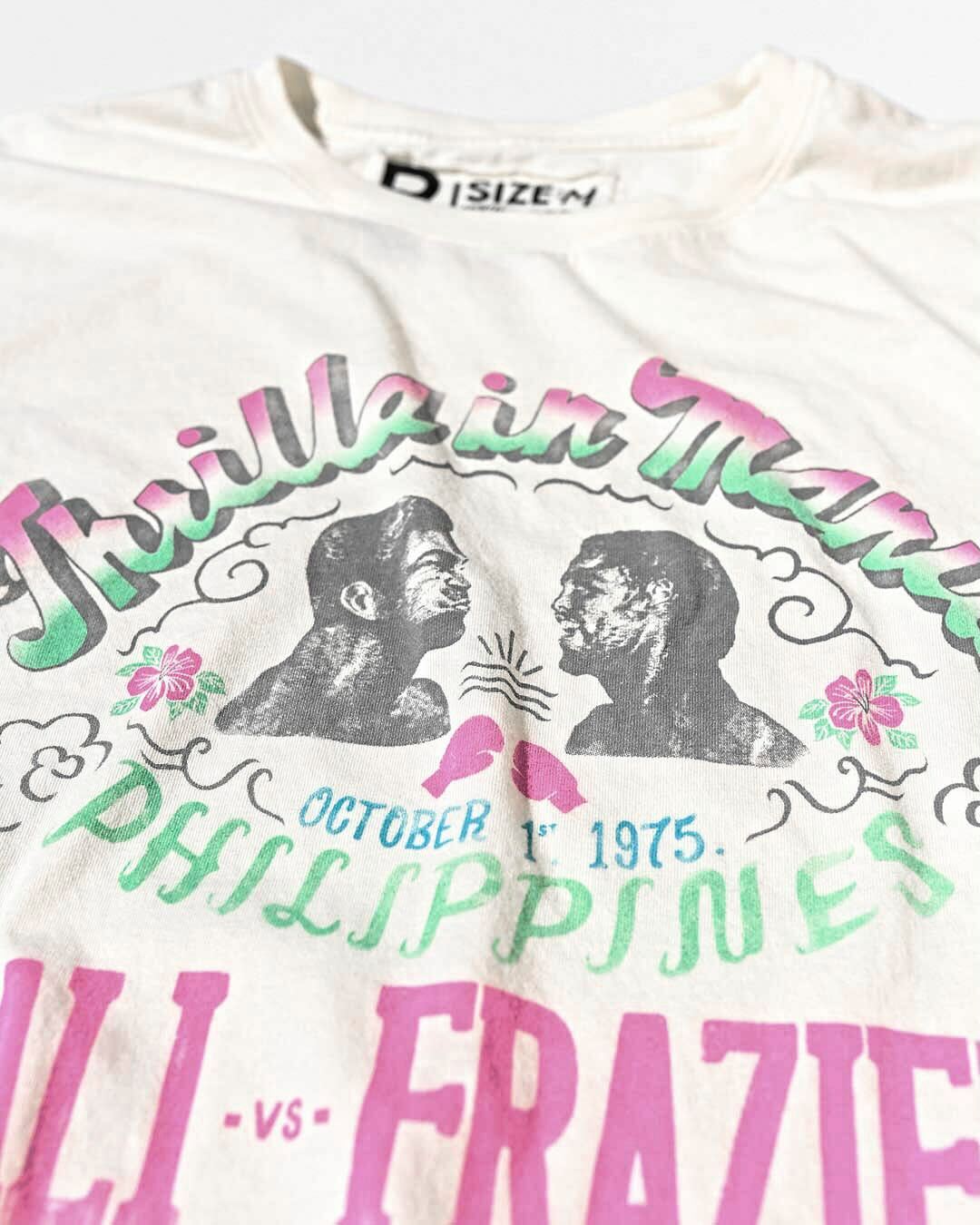Thrilla in Manila Philippines White Tee - Roots of Fight Canada