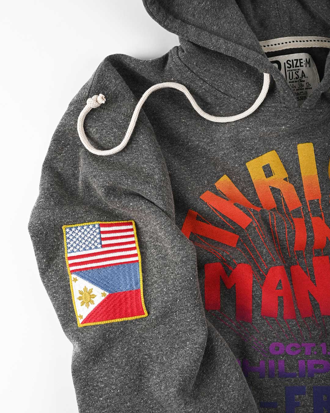 Thrilla in Manila Tribute Grey PO Hoody - Roots of Fight