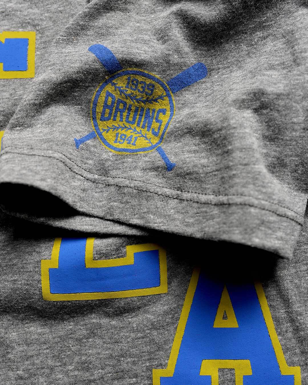 UCLA - Jackie Robinson Baseball Grey Tee - Roots of Fight Canada