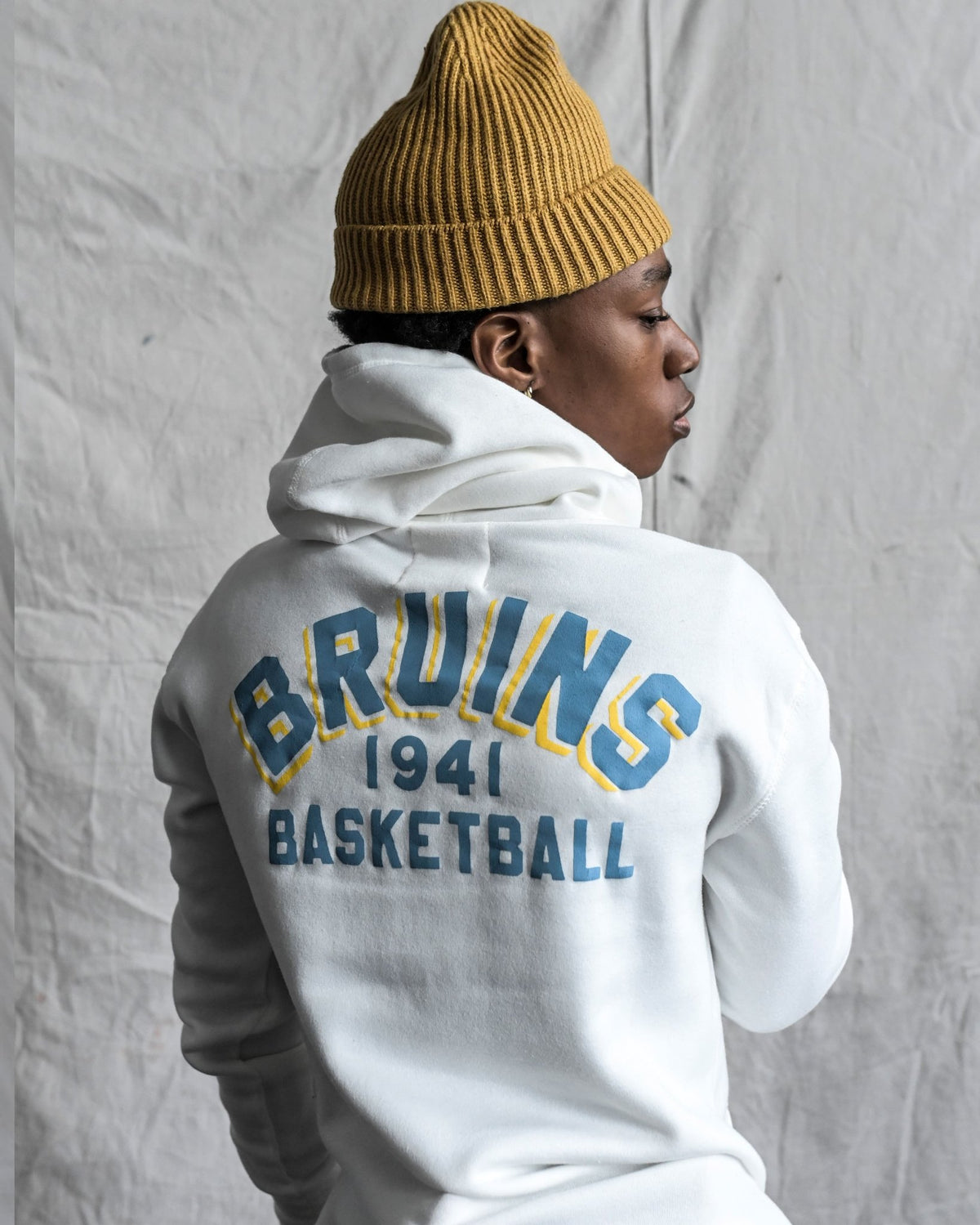 UCLA - Jackie Robinson Basketball Ivory PO Hoody - Roots of Fight Canada