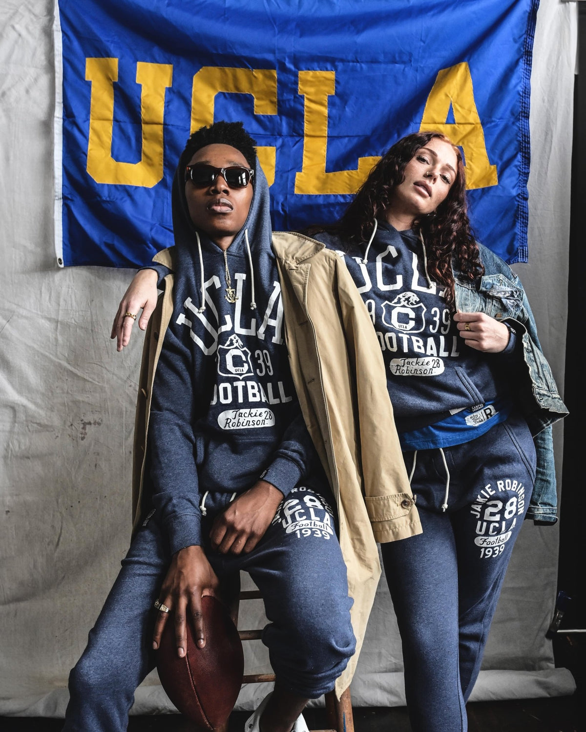 UCLA - Jackie Robinson Football Navy PO Hoody - Roots of Fight Canada