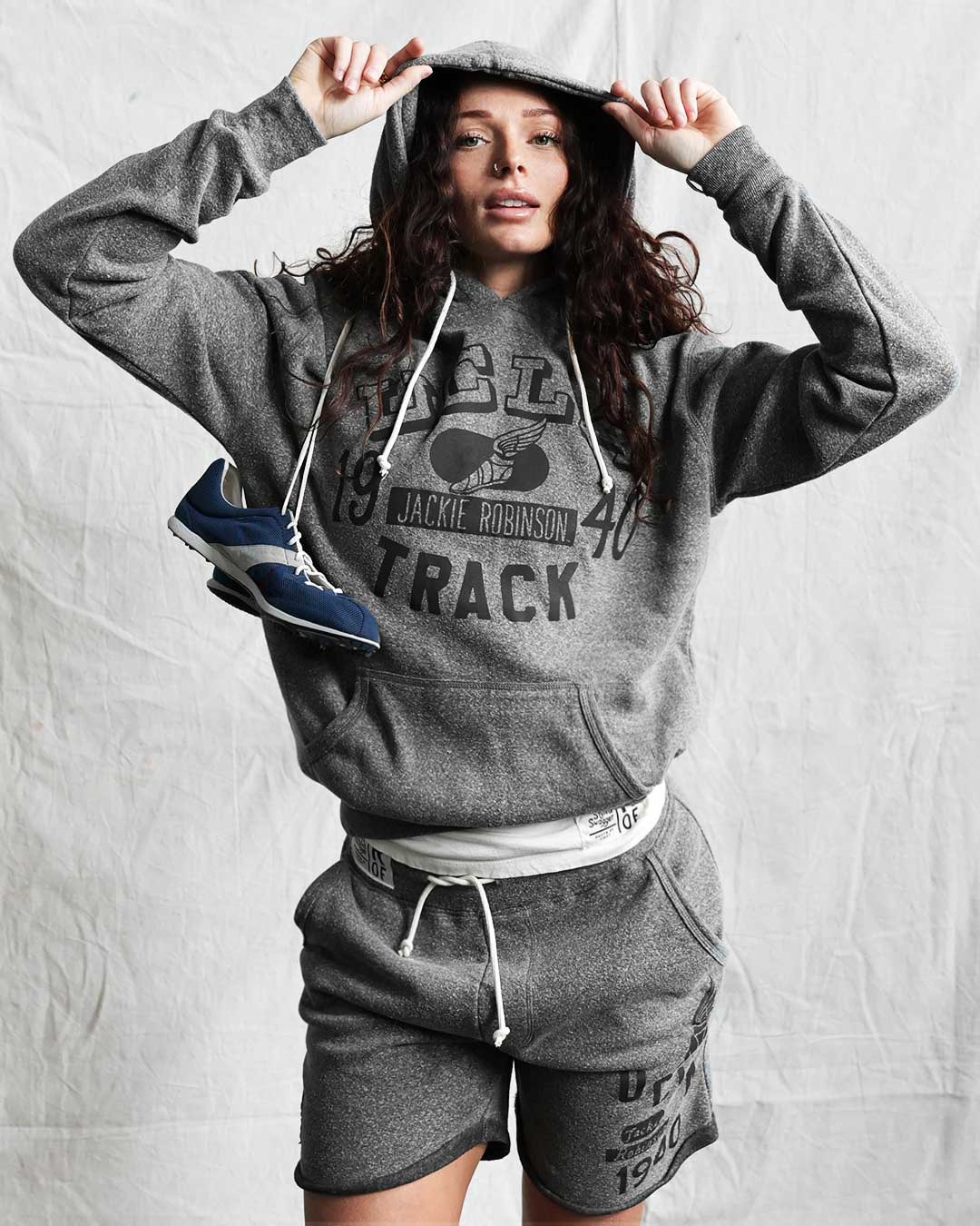 UCLA - Jackie Robinson Track Grey PO Hoody - Roots of Fight Canada