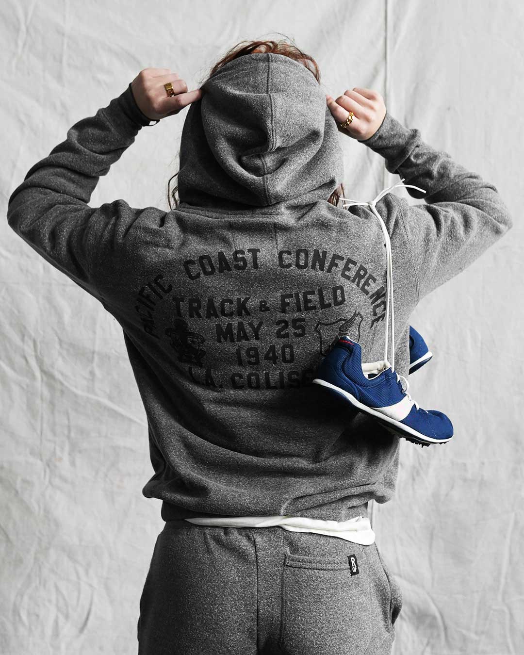 UCLA - Jackie Robinson Track Grey PO Hoody - Roots of Fight Canada