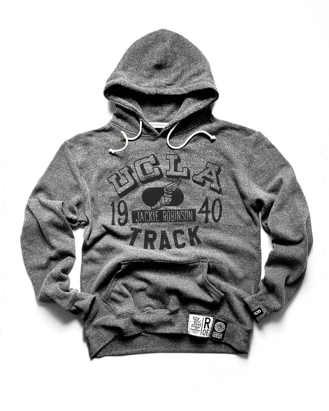UCLA - Jackie Robinson Track Grey PO Hoody - Roots of Fight Canada