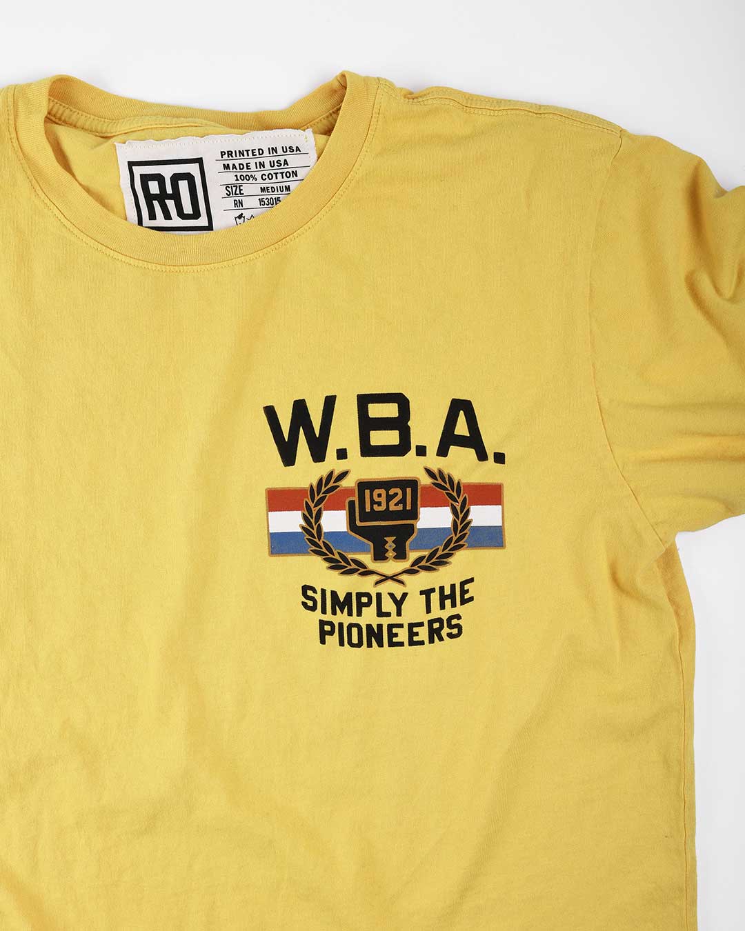 WBA 1921 Simply The Pioneers Yellow Tee - Roots of Fight