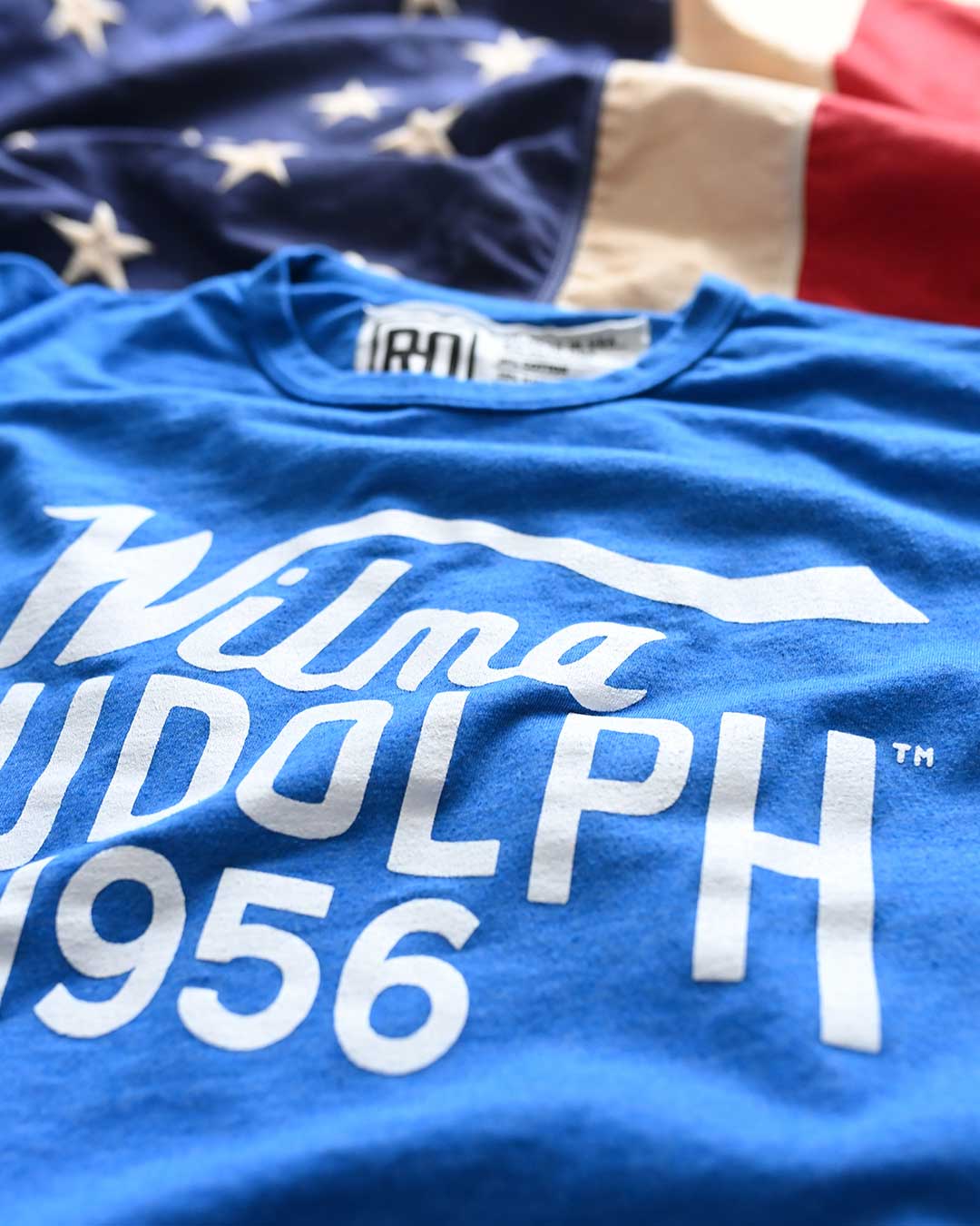 Wilma Rudolph 1956 Blue Tee - Roots of Fight Canada